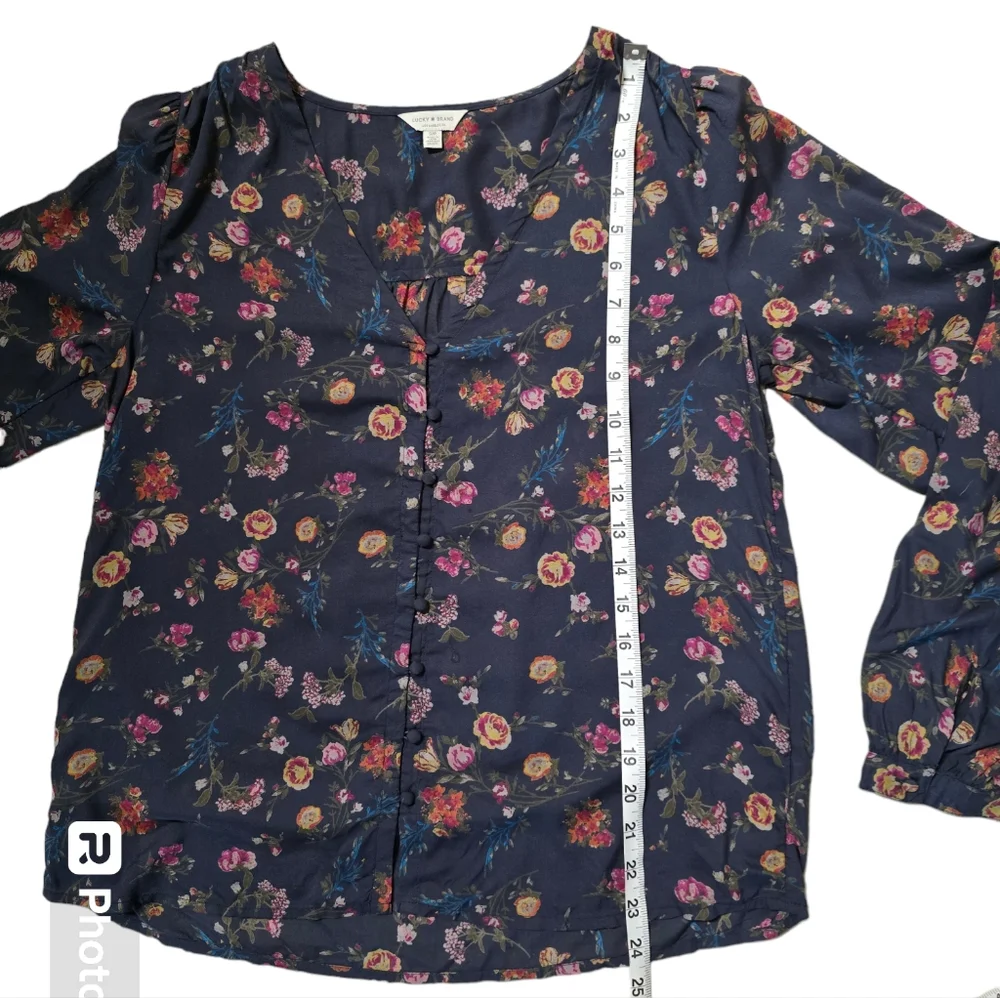 🥳 3/$30 Lucky Brand Women's Long Sleeve Top Size Small Petite - Picture 5 of 8